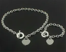Regalo di Natale Collana d'amore in argento 925 + set di gioielli di dichiarazione di matrimonio Collane con ciondolo a cuore Set di gangle 2 in 1 G