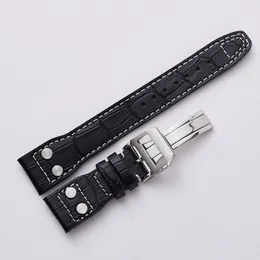 20mm 22mm Genuine Calf Leather Watch Strap with Buckle Clasp Men's Watches Band for Fit IWC Bracelet Top quality