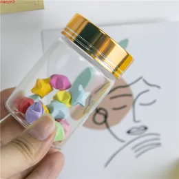 47*70*34mm 80ml Glass Bottles Gold Screw Cap Empty Jars For Food Spice Liquid Candy 24pcs Free Shippinghigh qualtity