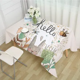 Table Cloth Rectangle Polyester Pastoral Style Table Cover Tropical Plants Printed Tablecloth Home Decoration Elegant Nappe