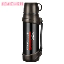 Xinchen 2L / 2.5L grande capacidade de aço inoxidável térmica térmica flask copo café chá leite caneca de viagem thermo garrafa de água termocup 201109