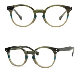 メンズ光学ガラスアイウェアブランドレトロな丸いまつ毛フレームのためのフレームのためのメンズミオピアメガネ手作りの眼鏡フレーム