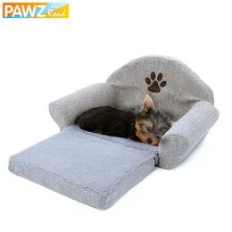 Abnehmbare weiche Sofa Kennel Paw Design Hund Katze Haus waschbare Kissenmatte für Betttiere Haustierprodukte 201124