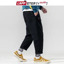 LAPPSTER Cargo Pants Uomo Streetwear Hip Hop Harem Pants Tuta Mens Coreano Harajuku Pantaloni Pantaloni Uomo Vintage Pantaloni 201109