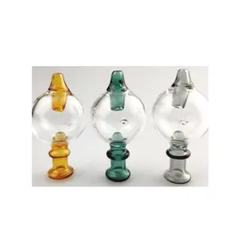 2020 Bubble Carb Cap With Glass Pearl 30mmOD Colorful Glass Carb Cap For Beveled Edge Quartz Banger Nails Dab Rigs Water Pipes