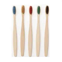 Personalized New Fashion Bamboo Charcoal Toothbrush Soft Nylon Capitellum Bamboo Toothbrushes For Hotel Travel Tooth Brush MADE