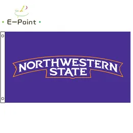 NCAA Northwestern State Demons Flag 3 * 5FT (90 cm * 150 cm) Poliester Flaga Transparent Dekoracja Latająca Home Ogród Flaga Świąteczne Prezenty
