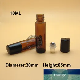 (30 peças / lote) 10ml Rolo de vidro na garrafa para o óleo essencial 10cc roller-on garrafa para óleo essencial âmbar roll on