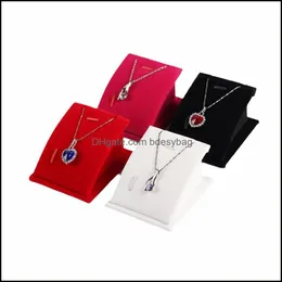 Jewelry Stand Packaging & Display Veet Cambered Surface Necklace Special Ice Pendant Bevel Shape Bracelet Holder Drop Delivery 2021 49Bsh