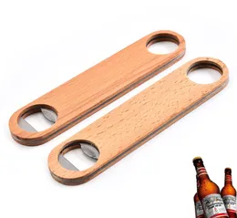 Custom Wood Handle Bottle Openers Bar Blade Ölflaska Öpper Vintage Trähandtag Rostfritt Stål Bartender Bottle Opener SN2120