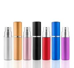 2022 new 5ml Perfume Bottle Aluminium Anodized Compact Perfume Atomizer Fragrance Glass Scent-bottle Travel Makeup