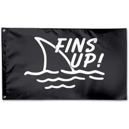 Custom Outdoor Indoor Fins Up 3x5ft Flags , High Quality Hanging National Make Your Own Flags Banners, free shipping, indoor outdoor