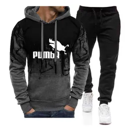 Felpa con cappuccio invernale di marca Imposta tuta da uomo Abbigliamento sportivo Felpa da uomo + pantaloni della tuta 2 pezzi Tuta Moda Streetwear Pullover Abbigliamento 211230