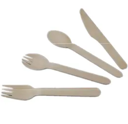 6-inch, 16-centimeter wooden fork can be used as a fork and spoon to use a disposable wooden salad