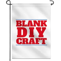 Sublimering Blank Garden Flag Polyester DIY Dubbelsidig redo för tryckning Trädgård eller gräsmatta Banner 30 * 45cm