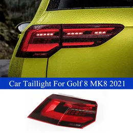 LEDブレーキ+リバース+フォグランターン信号Taillightアセンブリ用ゴルフ8 2021 MK8カーテールランプ自動アクセサリー