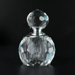 Art Clear Crystal Glass Perfume Bottle Essential Oil Essence Vätska Fragranser Refillerbar Makeup Tool Kosmetisk Container Party Gift