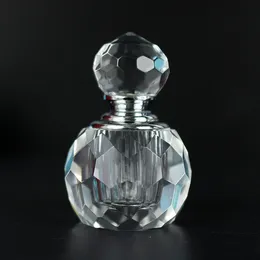 Art Clear Crystal Glass Perfume Bottle Essential Oil Essence Vätska Fragranser Refillerbar Makeup Tool Kosmetisk Container Party Gift