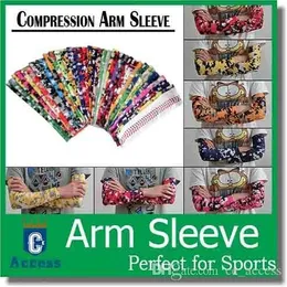 128 colors Professional Compression Sports UV Arm Sleeves Cycling Basketball Armguards