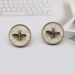 Fashion Designer Acrylic Insect Bee Stud Eardrop Cute Brand Glaze Bee 925 Silver Earrings Stud for Women Girls Party Ear Jewelry Gifts