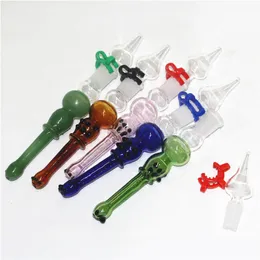 Nargile nektar boru nc kiti kuvars tırnak dabber tabak 14mm cam boru su boruları mini bong dab yağ teçhizatı