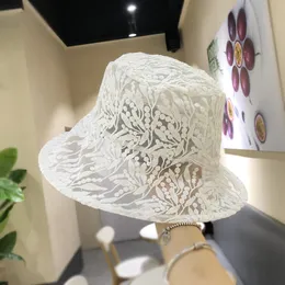 Hot Sale-Korean version of the big-brimmed fisherman hat women's retro thin Japanese sunscreen summer hipster lace shade spring