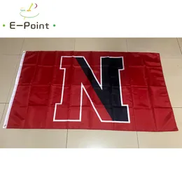 NCAA Northeastern Huskies Flag 3 * 5FT (90 cm * 150 cm) Poliester Flaga Transparent Dekoracja Latająca Dom Ogród Flaga Świąteczne Prezenty