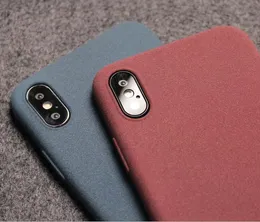 Mysig plysch Matt TPU Telefonväska till iPhone 12 Pro Max Fashion Creativity Protective Sand Texture Cover för iPhone XS XR 11 8/7 Plus