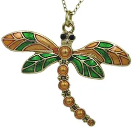 Pendant Necklaces Assorted Drops Of Oil Dragonfly Necklace Enamel Colored Chain Collarbone Short Style Nightclub Sweater Jewelry Accessor