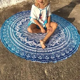 Mandala Rodada Tapeçaria Verão Praia Picnic Lance Tapete Cobertor Bohemia Tapetes Início Acessórios Domésticos 220301