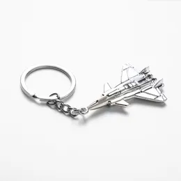 New Creative Plane Fashion Cool Aircraft Home Key Buckle Rings Fighter Model High Grade Convenient Keychain Gift