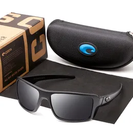 Unisex Sunglasses Men Costa Brand Designer Square Sports Sun Glasses for Men Driving Fishing Black Frame Goggle UV400