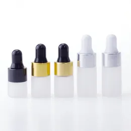 UV-beständige, lichtbeständige, gefrostete Tester-Parfümölflasche mit Aluminium-Tropfdeckel, 1 ml, 2 ml, 3 ml, 5 ml, Probe, mattiertes Bartöl, Gesichtsöl, Tropfflasche, Freeship