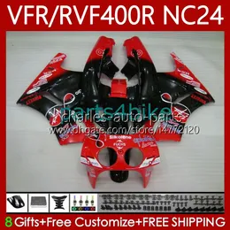 Honda RVF400R RVF400 R VFR400R 87 88 Red Black Bodywork 78NO.82 NC24 V4 RVF VFR 400 VFR400 R 400RR VFR 400R 1987 1988 VFR400RR 87-88 페어링 키트