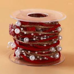 Julekorationer 5m handgjorda femspetsade stjärna pärlkedja band ornament festliga festtillbehör dekoration för home1