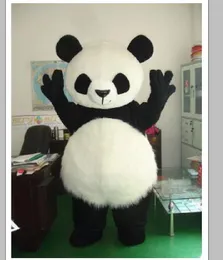 2019 Hot sale Long Hair Panda Bear Animal Mascot Costumes Adult Size Handmade Cartoon Character Mascot Costume Gift