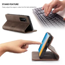 サムスンのためのiPhoneのための多機能革のレトロな凍結銀行カードホルダー財布の電話ケース