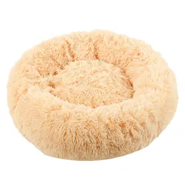 Dropshipping Pet Beds for Dog Cat Long Plush Soft Warm Home Pets Deep Sleeping Bed XS/S/M/L/XL/XXL Size Dogs Round Sofa LJ201028