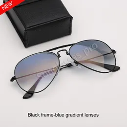 패션 파일럿 선글라스 여성 남성 태양 안경 접는 선글라스 Eyeware 명품 선글라스 그라데이션 유리 렌즈