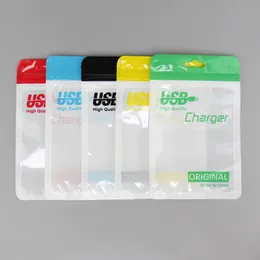 10.8 * 16.7 cm Kolorowe OPP Plastic Packaging Torba Poly Pakiet Studka do telefonu komórkowego Akcesoria Ładowarka USB