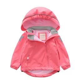 New spring autumn children kids jackets outwear baby baby girls windproof waterproof double-deck polar fleece jackets coats LJ201126