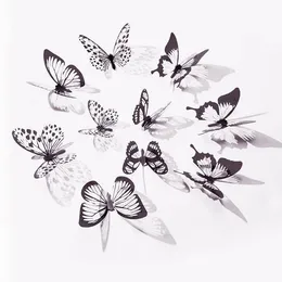 Väggklistermärken 18st 3d Butterfly Adeesivo Bröllop Muraux Bedroom Estetic Papel Party Pegatinas de Pared Home Decor Room