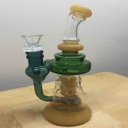 Shishas Limited Edition Glas-Wasserbongs Zob Hitman Mini-Bodenbecher-Bong 9" Rasta