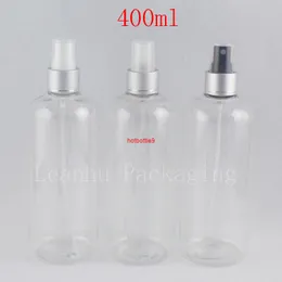 Прозрачная пустая бутылка с серебряным алюминиевым спреем 400 мл Pet Container Container Thume Pump Atomizer Perfume Refill 15PC / LOTPLS Заказать