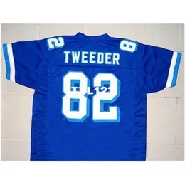 3740 Tweeder # 82 Varsity Blues Filme Novo 3740 Azul Qualquer tamanho Retro Colegial Jersey Tamanho S-4XL ou Personalizado Qualquer nome ou Número Jersey