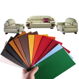 Samoprzylepność Litchi Faux Synthetic Leather Patches Duży rozmiar Multicolor PU Sofa Otwór Naprawa Samochód Naklejki Dekoracji Wodoodporna