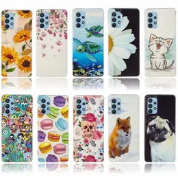 Luminous Flower Blossom Soft TPU Cases for Samsung S21 PLUS S20 Ultra A32 A52 A72 A12 A21S A51 A71 A22 5G S21FE Skull Animal Sunflower Turtle Glow In Dark back skin Cover