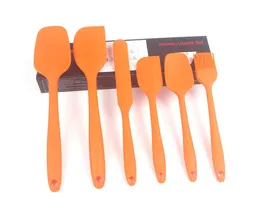 6 Pcs Food Grade Non Stick Butter Cooking Silicone Spatula Set Cookie Pastry Scraper Cake Baking Spatula Silicone Spatula Tool V5