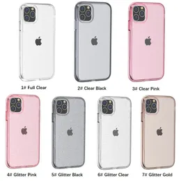 F￶r iPhone 12 Premiumschocks￤ker robust hybridglitterfodral f￶r iPhone 11 Pro Max 11 Pro XS Max XR 6 7 8 Plus Samsung S20 Plus S20 Ultra S20