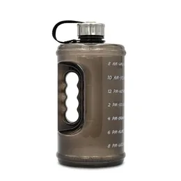 Motivational Gallon Water Bottle Time Marker BPA Gratis Stor återanvändbar Sport Vattenkanna med handtag för fitness utomhus